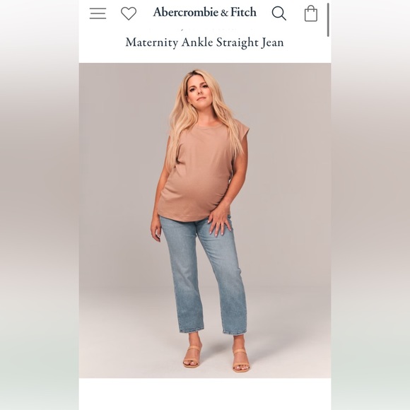 Abercrombie & Fitch Jeans Abercrombie Fitch Maternity Ankle Straight Jean In Black Wash